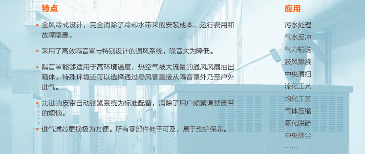 罗茨鼓风机特点与应用